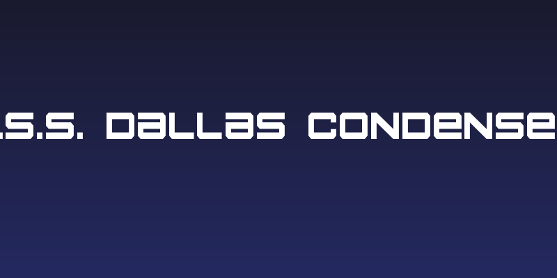 U.S.S. Dallas Condensed Social Header