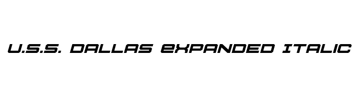 U.S.S. Dallas Expanded Italic फ़ॉन्ट