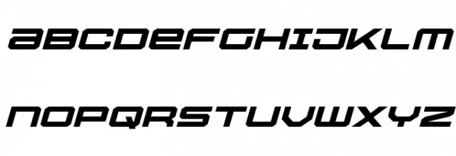 U.S.S. Dallas Expanded Italic Шрифта ВЕРХНИЙ