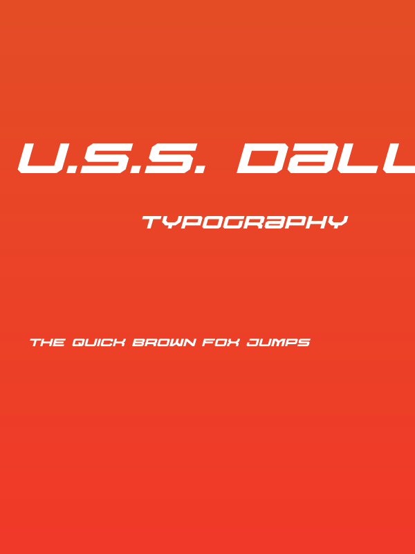 U.S.S. Dallas Expanded Italic Poster