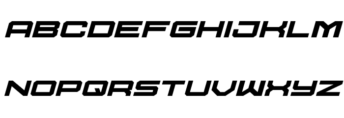 U.S.S. Dallas Expanded Italic Font LOWERCASE