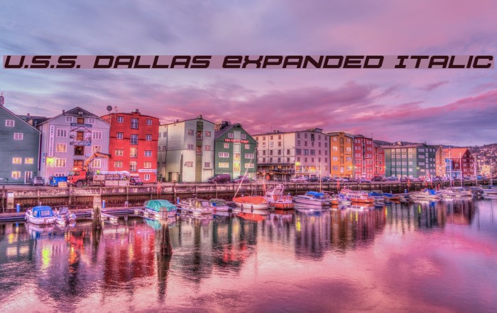 U.S.S. Dallas Expanded Italic Font examples