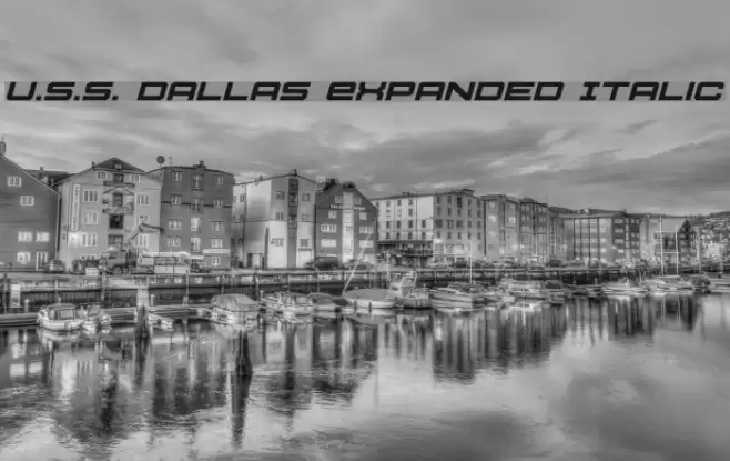 U.S.S. Dallas Expanded Italic Polices examples