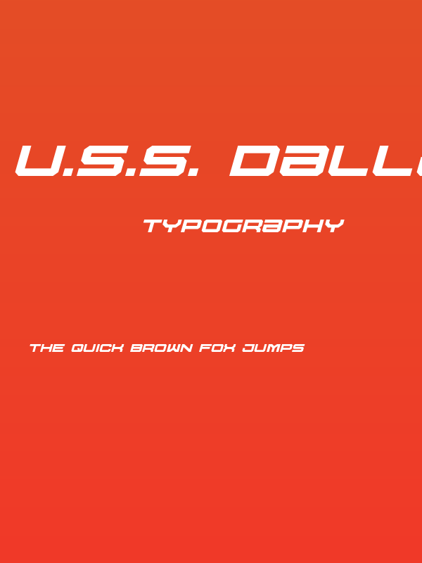 U.S.S. Dallas Expanded Italic Poster