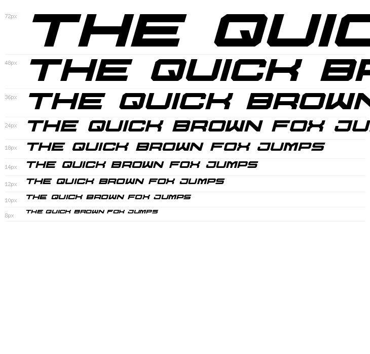 U.S.S. Dallas Expanded Italic Waterfall