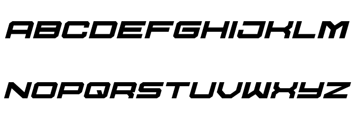 U.S.S. Dallas Expanded Italic Font LOWERCASE