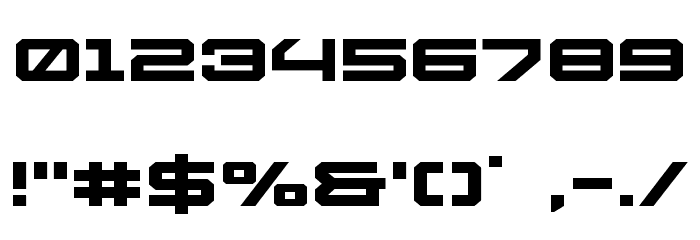 U.S.S. Dallas Expanded Font OTHER CHARS