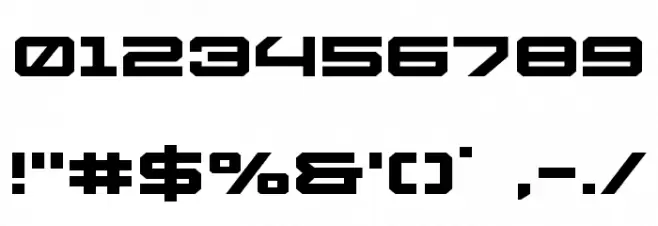 U.S.S. Dallas Expanded Font OTHER CHARS