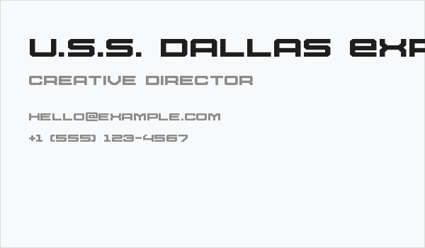 U.S.S. Dallas Expanded Business Card