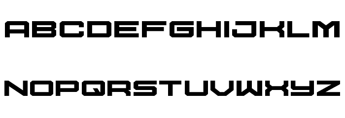 U.S.S. Dallas Expanded Font LOWERCASE