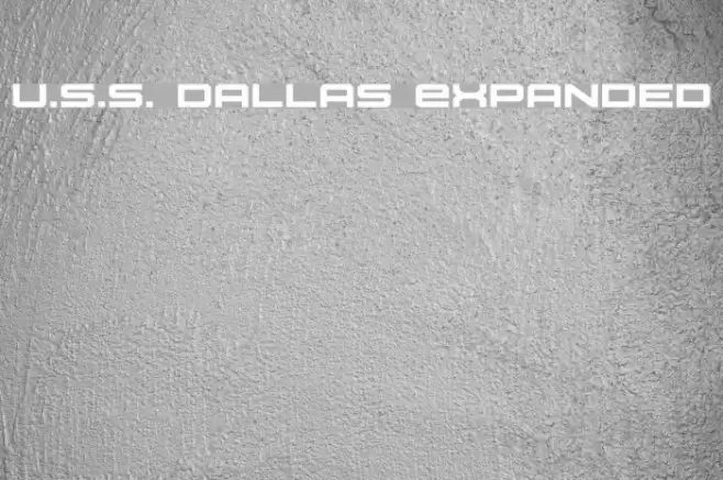 U.S.S. Dallas Expanded Font examples