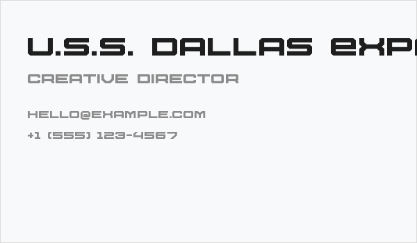 U.S.S. Dallas Expanded Business Card
