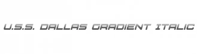U.S.S. Dallas Gradient Italic  لخطوط تنزيل