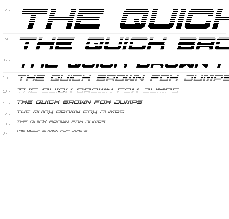 U.S.S. Dallas Gradient Italic Waterfall