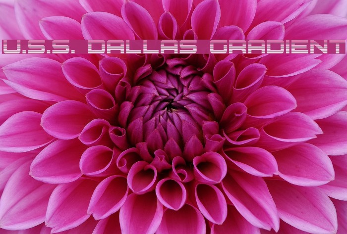 U.S.S. Dallas Gradient Font examples