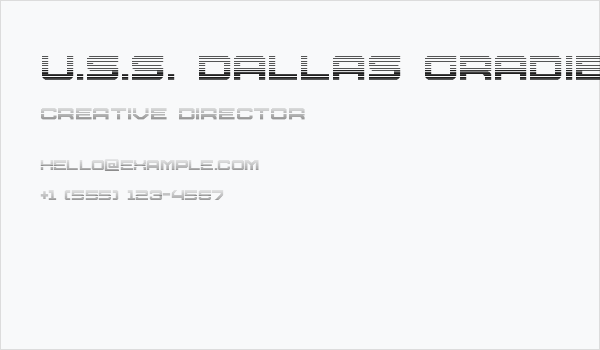 U.S.S. Dallas Gradient Business Card