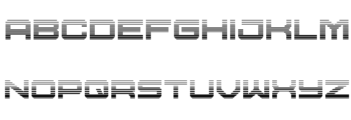 U.S.S. Dallas Gradient Font LOWERCASE