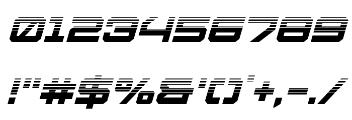 U.S.S. Dallas Halftone Italic Font OTHER CHARS