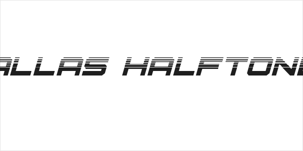 U.S.S. Dallas Halftone Italic Logo