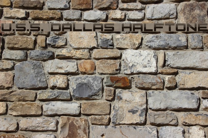 U.S.S. Dallas Halftone Font examples