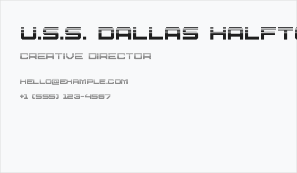 U.S.S. Dallas Halftone Business Card
