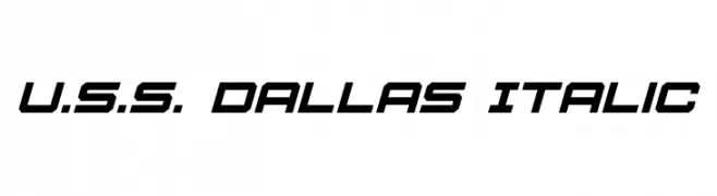 U.S.S. Dallas Italic  नि: शुल्क फ़ॉन्ट्स डाउनलोड
