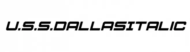 U.S.S. Dallas Italic  Descarca Fonturi Gratis