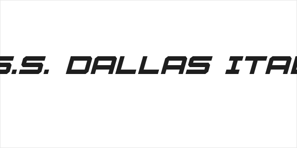 U.S.S. Dallas Italic Logo