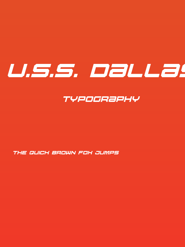 U.S.S. Dallas Italic Poster