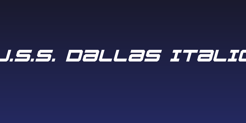 U.S.S. Dallas Italic Social Header