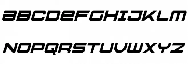 U.S.S. Dallas Italic Schriftart Groß