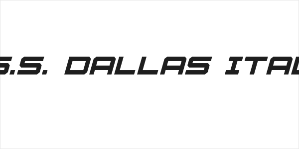U.S.S. Dallas Italic Logo