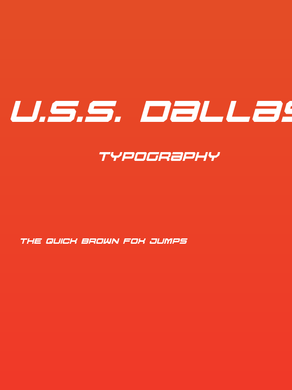 U.S.S. Dallas Italic Poster