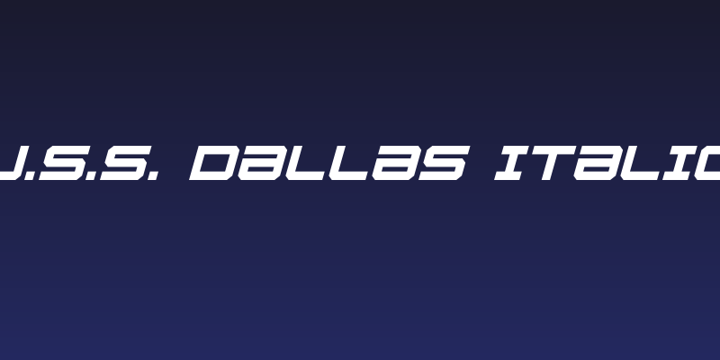 U.S.S. Dallas Italic Social Header