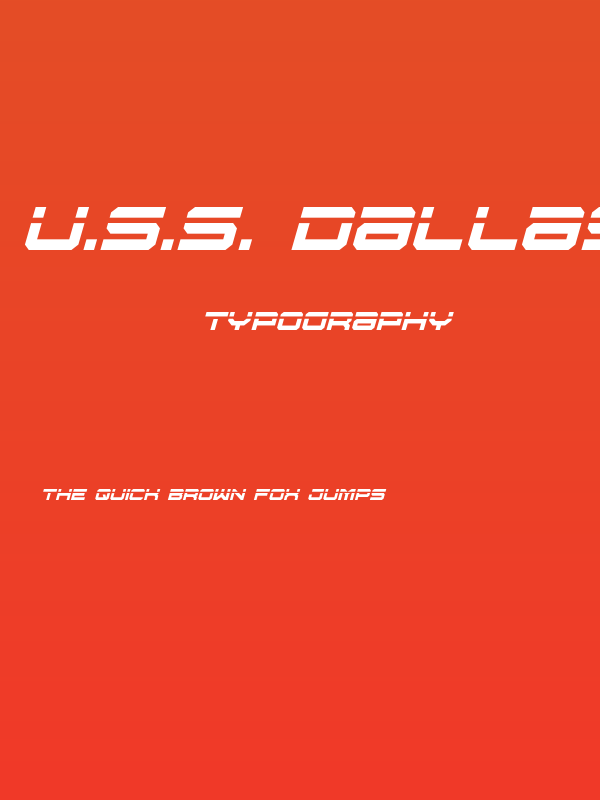 U.S.S. Dallas Laser Italic Poster
