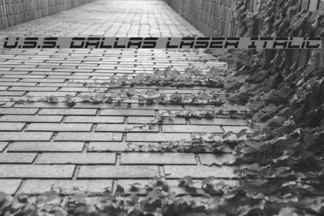 U.S.S. Dallas Laser Italic Font examples