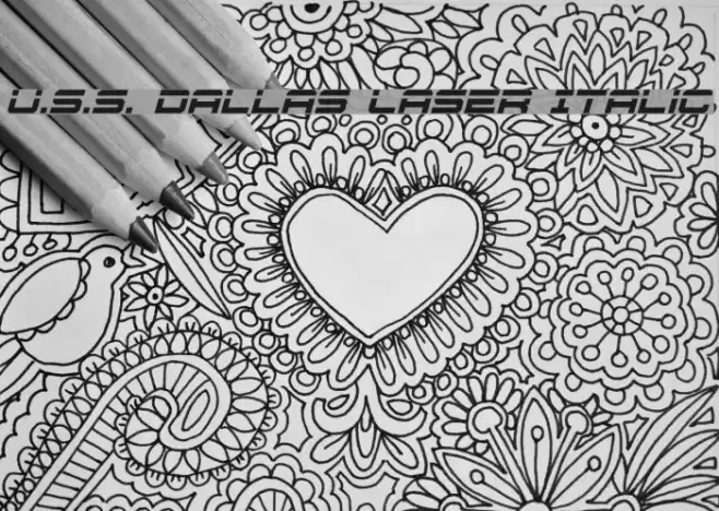 U.S.S. Dallas Laser Italic Font examples