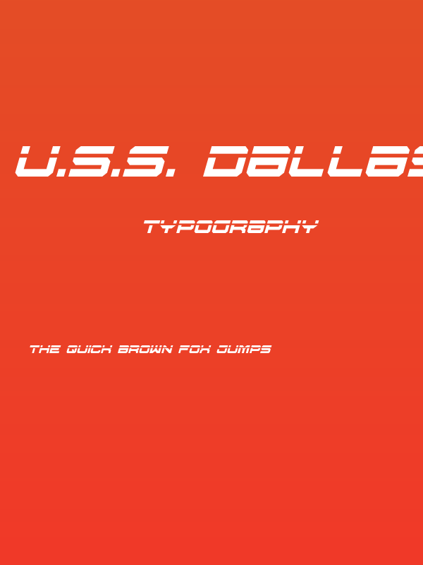 U.S.S. Dallas Laser Italic Poster