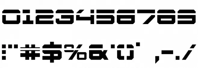 U.S.S. Dallas Laser Font OTHER CHARS