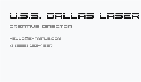 U.S.S. Dallas Laser Business Card