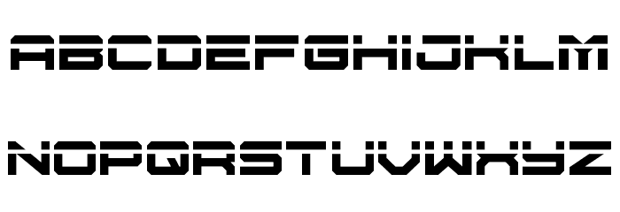 U.S.S. Dallas Laser Font LOWERCASE