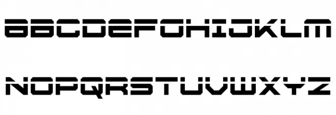 U.S.S. Dallas Laser Schriftart Groß