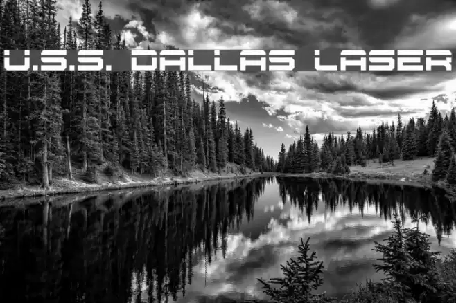 U.S.S. Dallas Laser Font examples