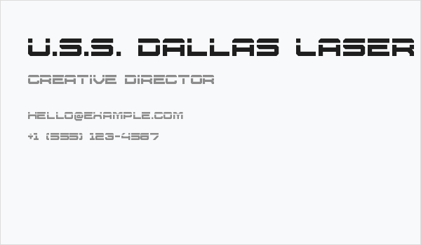 U.S.S. Dallas Laser Business Card