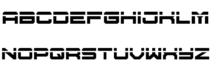 U.S.S. Dallas Laser Font LOWERCASE