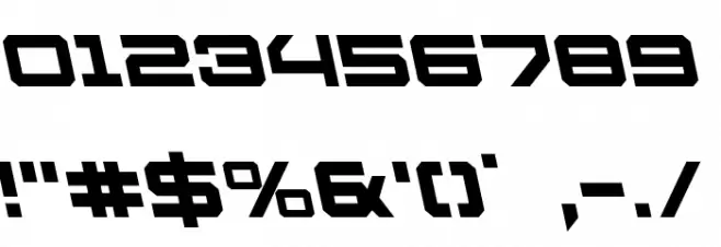 U.S.S. Dallas Leftalic Font OTHER CHARS