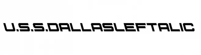 U.S.S. Dallas Leftalic  font caratteri gratis