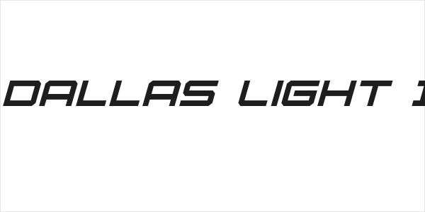 U.S.S. Dallas Light Italic Logo