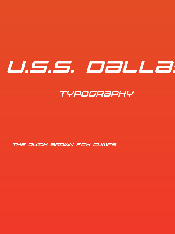 U.S.S. Dallas Light Italic Poster