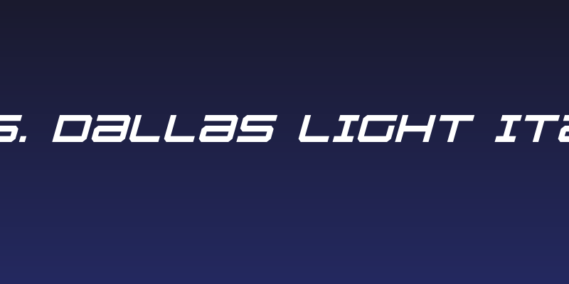 U.S.S. Dallas Light Italic Social Header